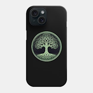 Green and black Celtic Tree Phone Case