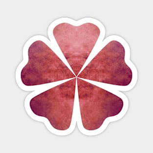 Red pink grunge flower Magnet