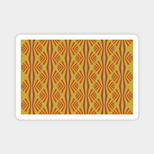 Art Deco shapes Vintage Pattern  Gold Magnet