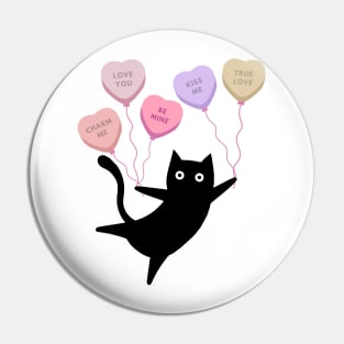 Cat Adoption Kitten Kitty Lovers Cute Candy Heart Funny Pin