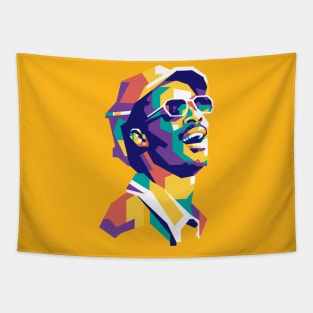 Stevie Wonder WPAP Limit Color Tapestry