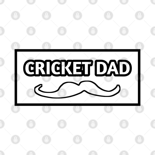 Cricket Dad, Gift for Cricket Players With Mustache by BlackMeme94