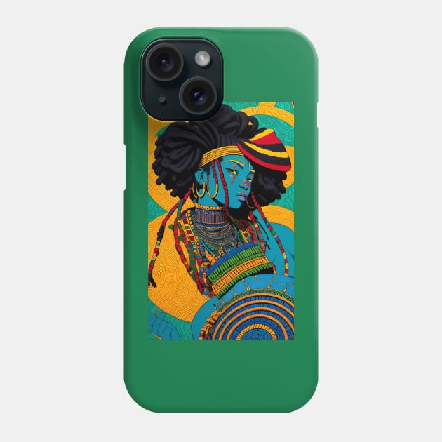 Rasta Woman Modern Art Phone Case by ArtBeatsGallery