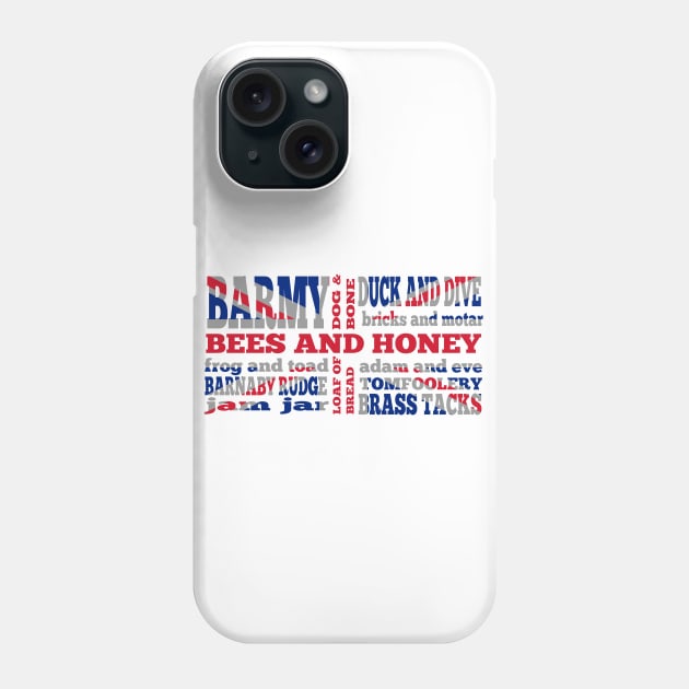 Union Jack, Cockney Rhyming Slang Phone Case by mailboxdisco