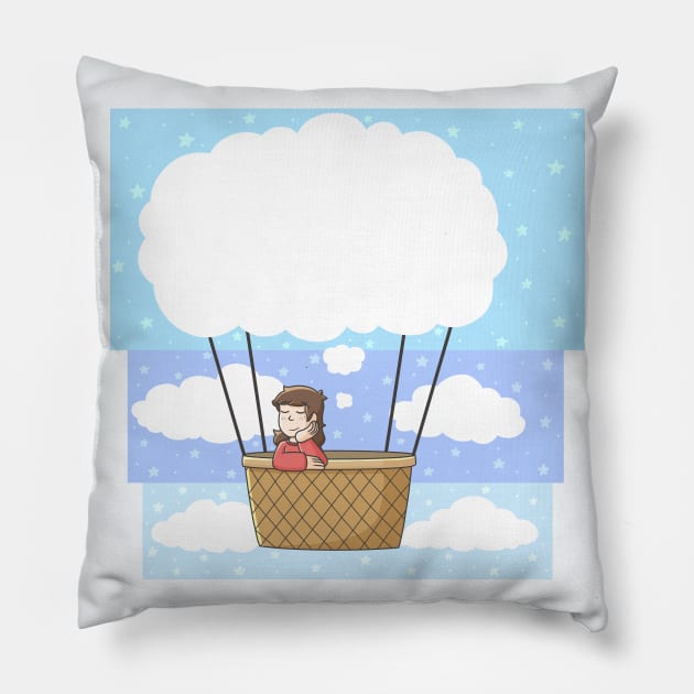 Floating among dreams Pillow by KammyBale