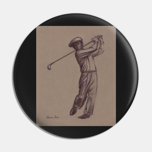 Ben Hogan - pencil drawing of the great golf master Pin by tranquilwaters