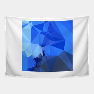 Brandeis Blue Abstract Low Polygon Background Tapestry