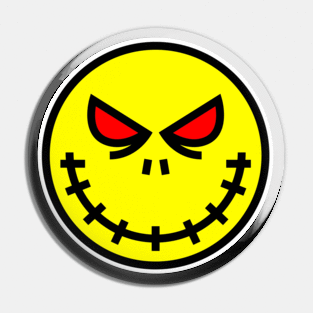 Evil smiley face Pin