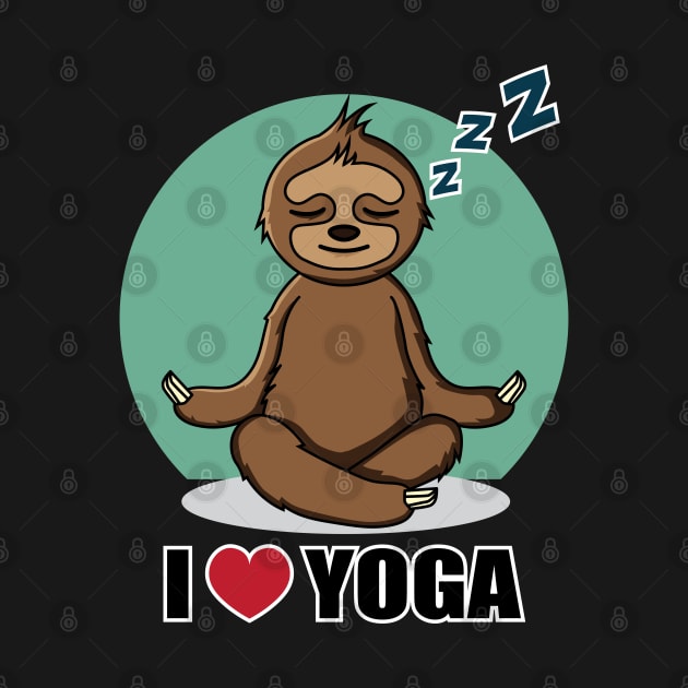 Funny Yoga Sloth by mounier