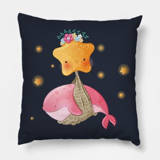 Whale Stars Flying Pillow