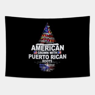 Christmas Tree  American Grown With Puerto Rican Roots - Gift for Puerto Rican From Puerto Rico Tapestry