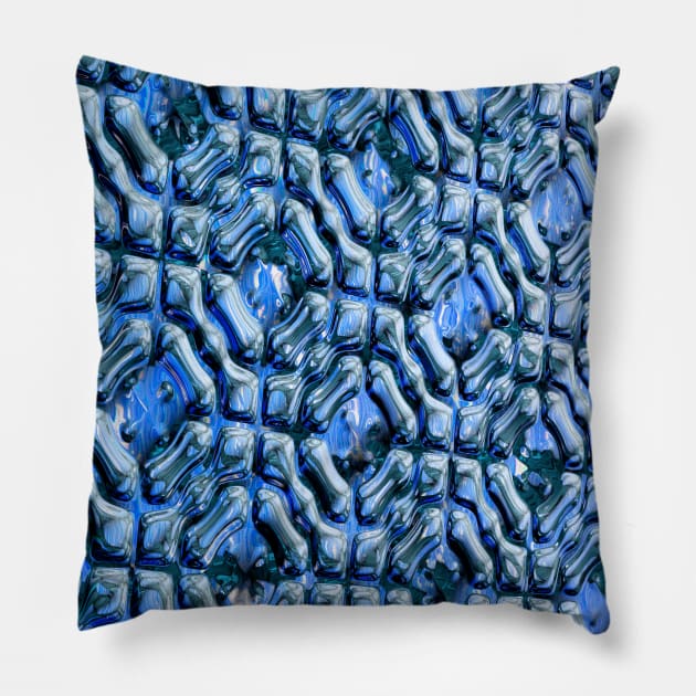 Blue Matrix Pillow by jwwallace