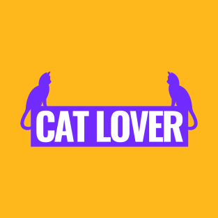 CAT LOVER PURPLE LOGO T-Shirt