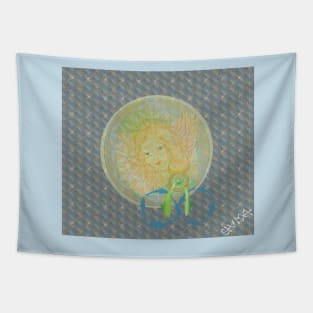 Angel child dolphins Tapestry