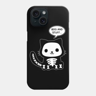 Halloween skelton cat Phone Case