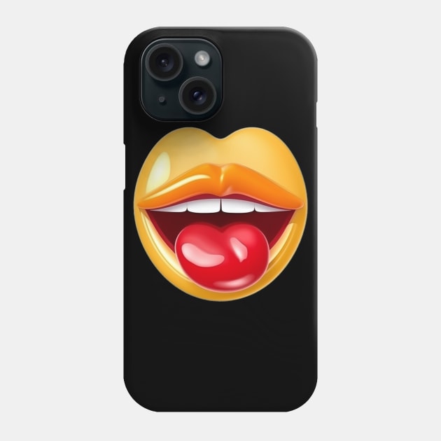 Tongue Out Emoji Sticker - Express Yourself with this Playful Emoticon Phone Case by 777Design-NW