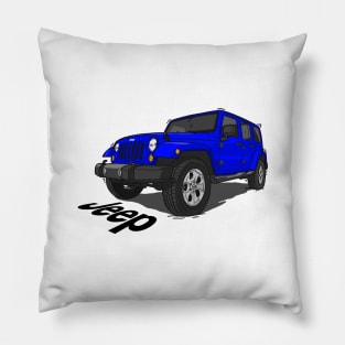 Jeep Wrangler - Blue Pillow