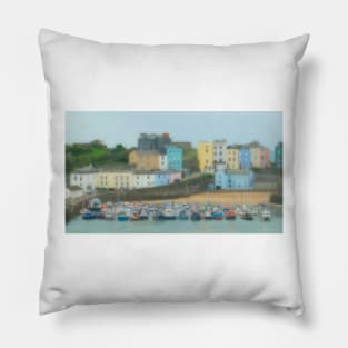 Tenby Harbour, Wales Pillow