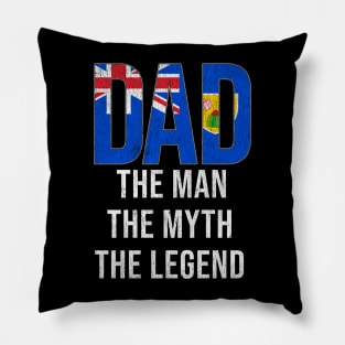 Turks And Caicos Dad The Man The Myth The Legend - Gift for Turks And Caicos Dad With Roots From Turks And Caicos Pillow