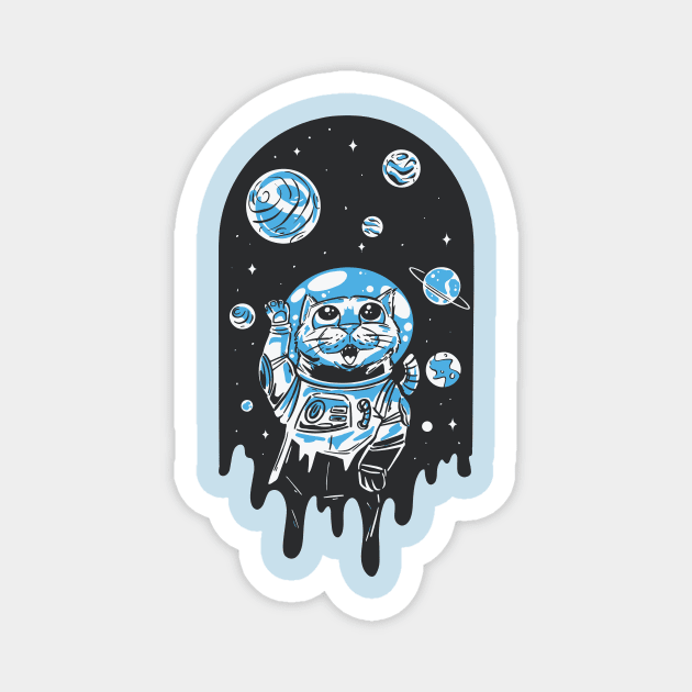 Space Cat Magnet by LAPublicTees