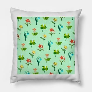 Mondstadt Flowers Print (Turquoise) Pillow