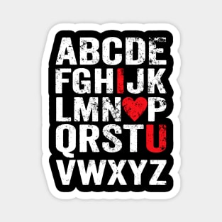 ABC Boys Alphabet I Love You Valentines Day Teacher Magnet