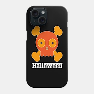 skull halloween t-shirt design Phone Case