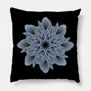 Beautiful and Artistic Grey Flower Pillow