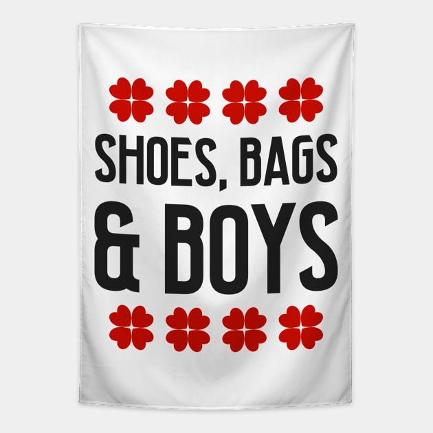 Shoes, bags and boys Tapestry by colorsplash