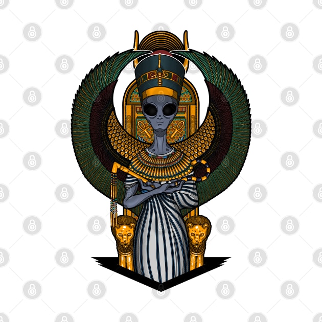 The alien Nefertiti - Color version by ToleStyle