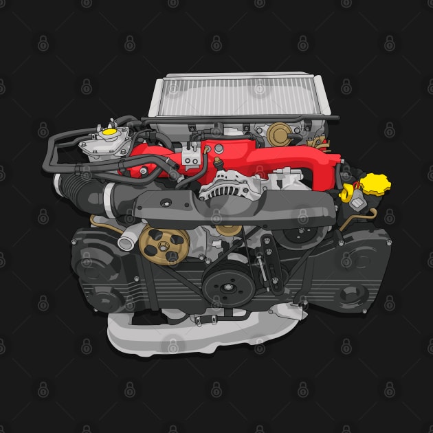 Subaru boxer engine EJ20 by ArtyMotive