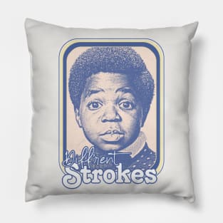 Diff'rent Strokes  // Retro 80s Aesthetic Fan Design Pillow