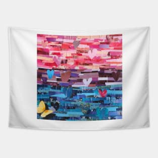 Bi Pride and Hearts Tapestry