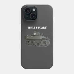 M5A1 Stuart white_txt Phone Case