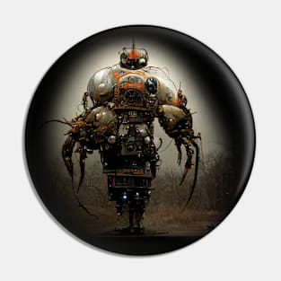 Ancient Rusty Cyborg Cockroach Pin