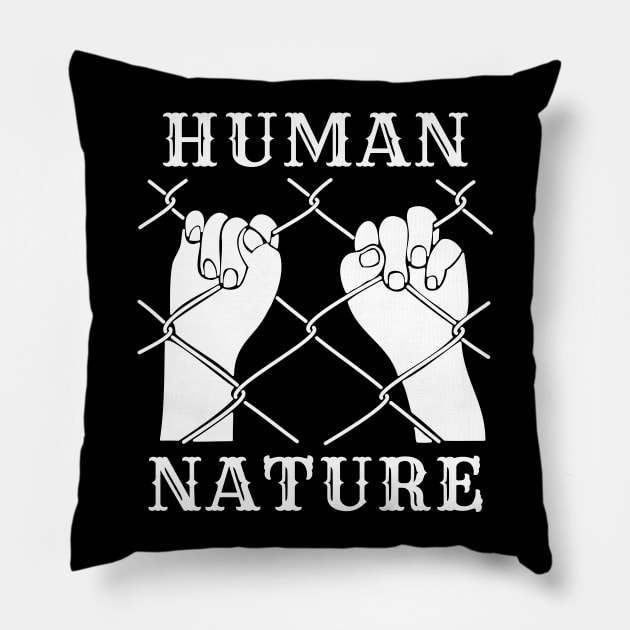 Human Nature Pillow by JoannaPearson