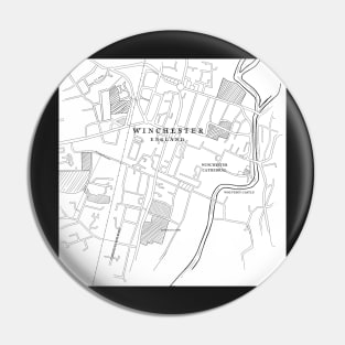 Winchester England Map Illustration Pin