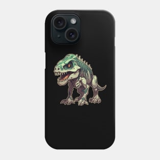 Spooky Scary Chibi T-Rex Isometric Dinosaur Phone Case