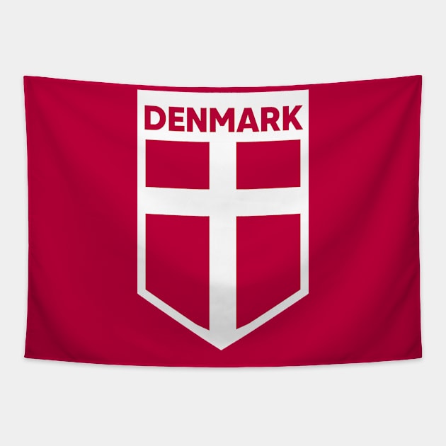 Denmark Flag Emblem Tapestry by SLAG_Creative