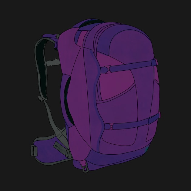 Travel Backpacking Backpack Drawing by simonescha