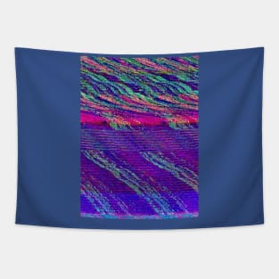 Vaporwave Glitch Television Tapestry