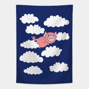 When pigs fly flying pig Tapestry