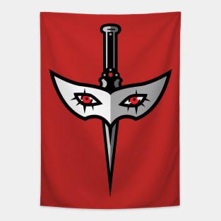 Joker Mask and Dagger Tapestry