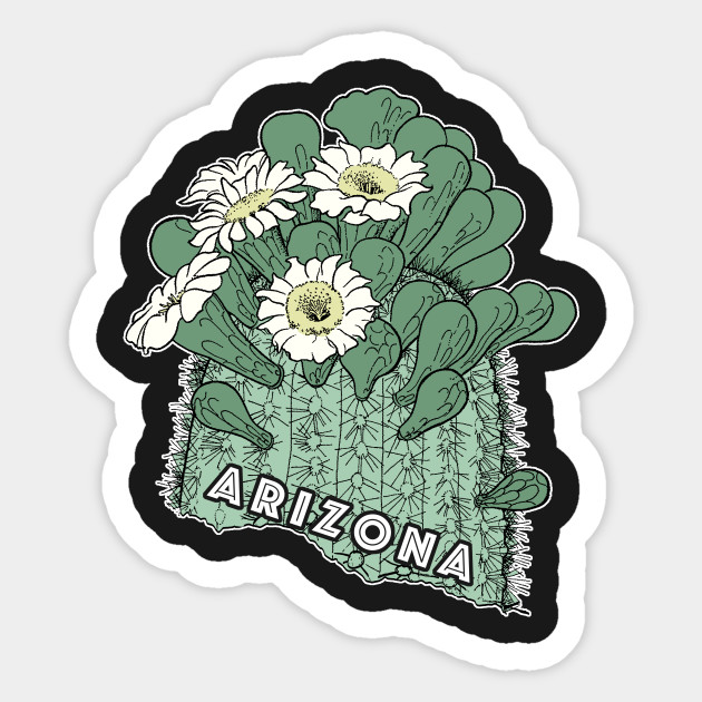 Arizona State Flower Saguaro Cactus Arizona Aufkleber Teepublic De