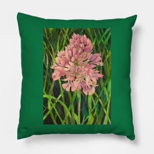 Wild orchids watercolour painting Pillow