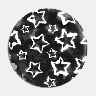 Black and White Tie Dye Stars Pin