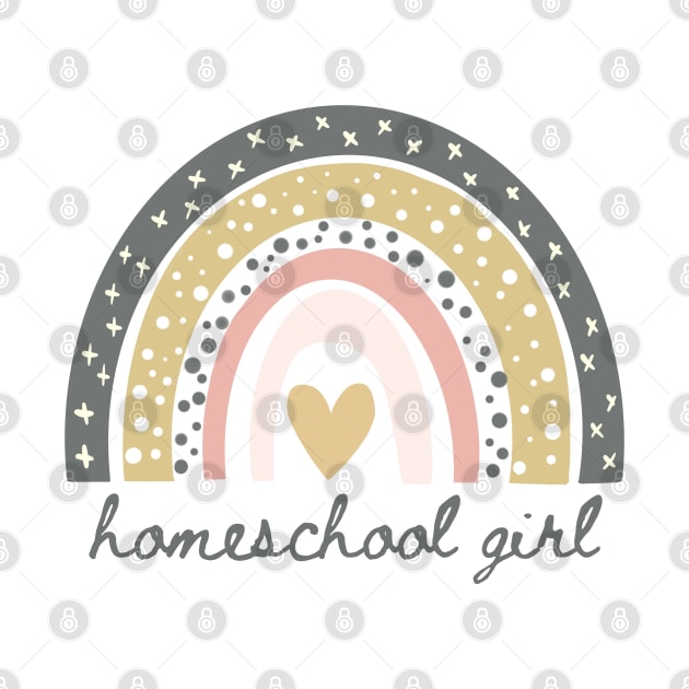 Homeschool Girl Rainbow by BeeDesignzzz