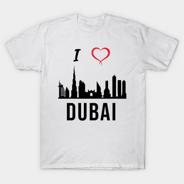 New Dubai Love Skyline Unisex T Shirt For Holidays In Dubai New Dubai Love Skyline Unisex T Shirt For Holidays In Dubai