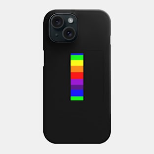 The Letter I in Rainbow Stripes Phone Case