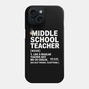 Teacher Appreciation Teacher Definition Middle School Phone Case